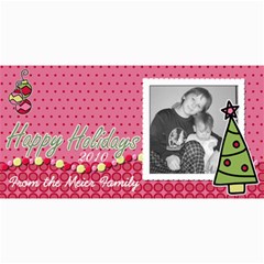 Happy Holiday card with tree - 4  x 8  Photo Cards