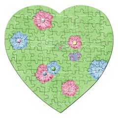 Spring flowers-puzzle - Jigsaw Puzzle (Heart)