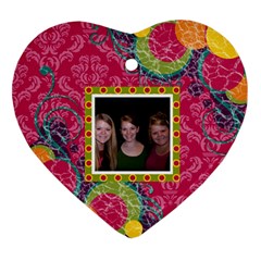 Bright Patterns Heart Ornament - Ornament (Heart)