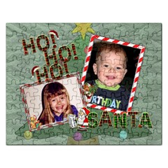 Ho Ho Ho Santa Christmas Puzzle - Jigsaw Puzzle (Rectangular)