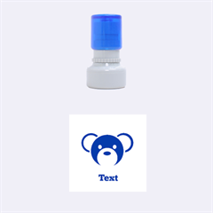 bear - Rubber Stamp Round (Small)