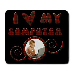 I LOVE MY COMPUTER - mousepad - Large Mousepad