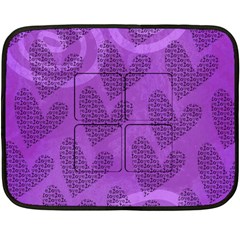 purple LOVE - BLANKET - Fleece Blanket (Mini)