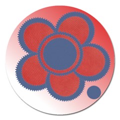 Flower magnet - 5   - Magnet 5  (Round)