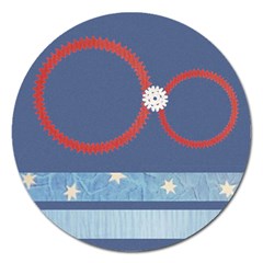 Snowflake magnet - 5   - Magnet 5  (Round)