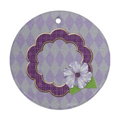 Lavender Rain Ornament 102 - Ornament (Round)