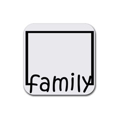 Family framed coasters - Rubber Square Coaster (4 pack)