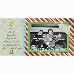 Merry Christmas Photo Card w tree - 4  x 8  Photo Cards