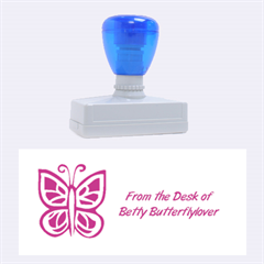 Butterfly name stamp - Rubber Stamp (Large)