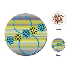 Flower cards - Playing Cards Single Design (Round)