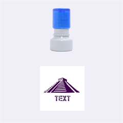 travel stamp - Rubber Stamp Round (Small)