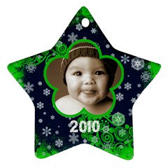 Scroll Upon a Star snowflake 2010 star ornament - Ornament (Star)