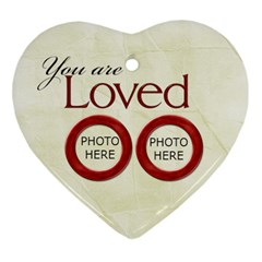 Merry and Bright You are Loved Heart Ornament - Ornament (Heart)