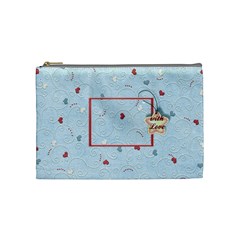 With love - blue - Cosmetic Bag (Medium)