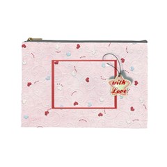 With love - pink - Cosmetic Bag (Large)