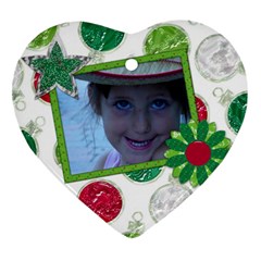 Merry and Bright Heart Ornament 1 - Ornament (Heart)
