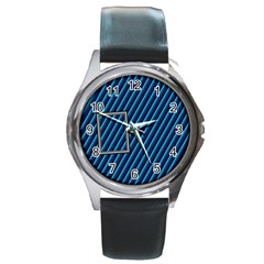 Blue Metal - Round Metal Watch