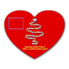 Merry Christmas red - Heart Mousepad