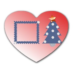 Christmas tree - Heart Mousepad