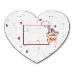 With Love - Heart Mousepad