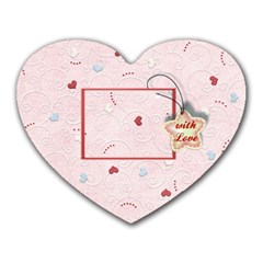With Love pink - Heart Mousepad