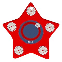 Snowflake red - Ornament (Star)