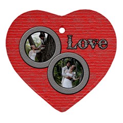 love ornament double pics - Ornament (Heart)