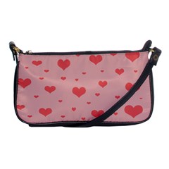 Red hearts - Shoulder Clutch Bag