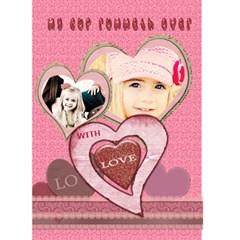 my cup runneth over with love card - Greeting Card 5  x 7 