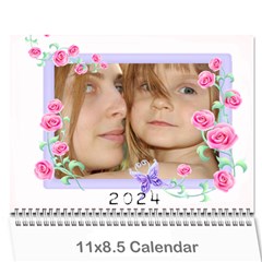 flower calendar - Wall Calendar 11  x 8.5  (12-Months)