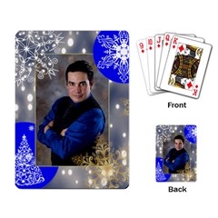 gray lights w/snowflakes playing cards - Playing Cards Single Design (Rectangle)