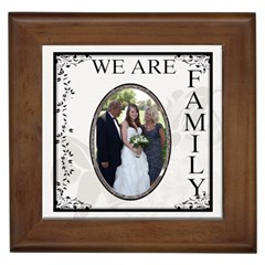 We Are Family Framed Tile