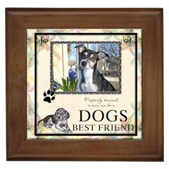 Dogs Best Friend Framed Tile
