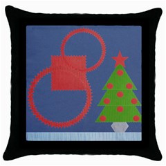 Christmas pillow - Throw Pillow Case (Black)