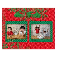 red & green xmas puzzle - Jigsaw Puzzle (Rectangular)