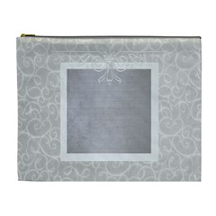 Gray Elegance Custom Cosmetic Bag XL - Cosmetic Bag (XL)