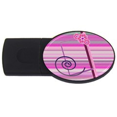 Purple  - USB Flash Drive Oval (4 GB)