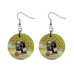 Yellow Petal earings - Mini Button Earrings