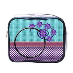 Flower swirl toiletries bag - Mini Toiletries Bag (One Side)