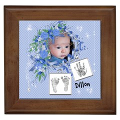 Framed Tile - Cute Baby Boy