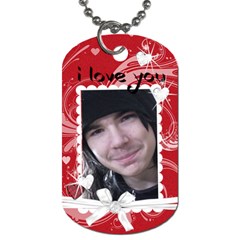 I Love You gift dog tag - Dog Tag (One Side)