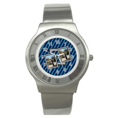 Blue sports watch - Stainless Steel Watch