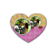 Love coaster - Rubber Heart Coaster (4 pack)