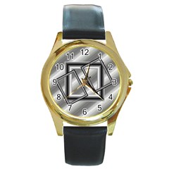 Silver watch - Round Gold Metal Watch