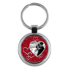 Hearts Round Keychain - Key Chain (Round)