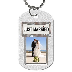 Just Married Dog Tag - Dog Tag (One Side)