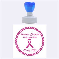 Breast Cancer Stamp - Rubber Stamp Round (Large)