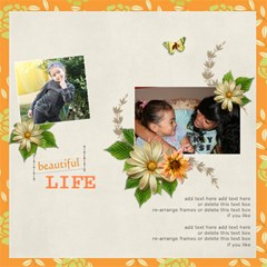 Life is Beautiful Quickpages - ScrapBook Page 12  x 12 