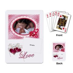 Love Pink Heart Rose2 Playing Cards - Playing Cards Single Design (Rectangle)