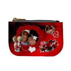 Valentine boy girl red hearts n Roses Mini coin Purse 